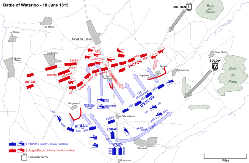 Source: "Battle of Waterloo" by Ipankonin - Vectorized from raster image. Licensed under Public Domain via Wikimedia Commons - https://commons.wikimedia.org/wiki/File:Battle_of_Waterloo.svg#/media/File:Battle_of_Waterloo.svg